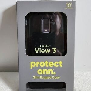 Protect Onn. BLU View 3 Black Slim Rugged Phone Case